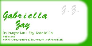 gabriella zay business card